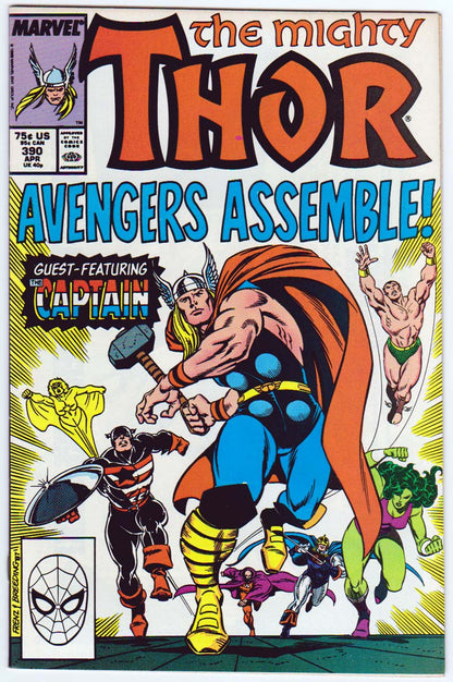 The Mighty Thor #390 1st Captain America Wields Mjolnir