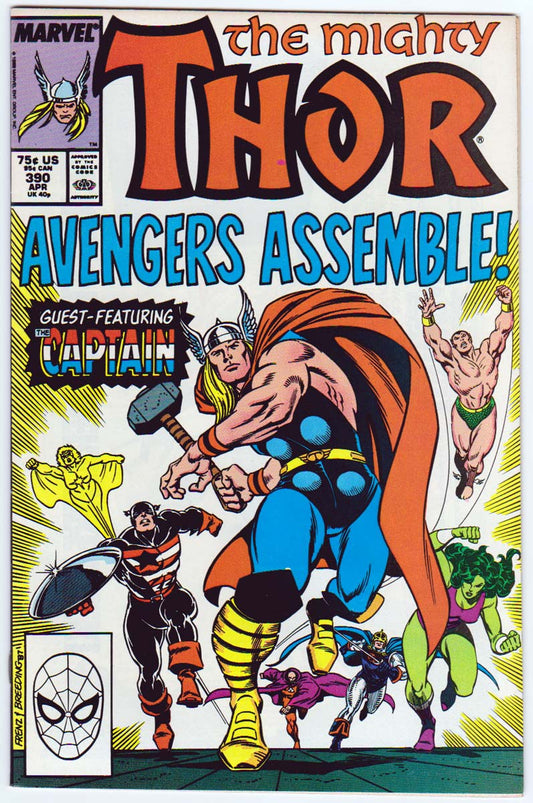 The Mighty Thor #390 1st Captain America Wields Mjolnir
