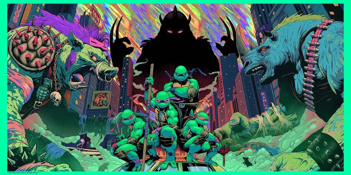 Teenage Mutant Ninja Turtles Lava Foil Archival UV Giclee MonkeyMouth LTD 75