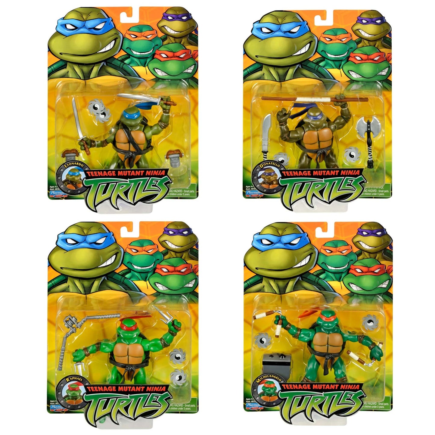 Teenage Mutant Ninja Turtles: Classic 4" 2003 Turtles TMNT 4 Pack