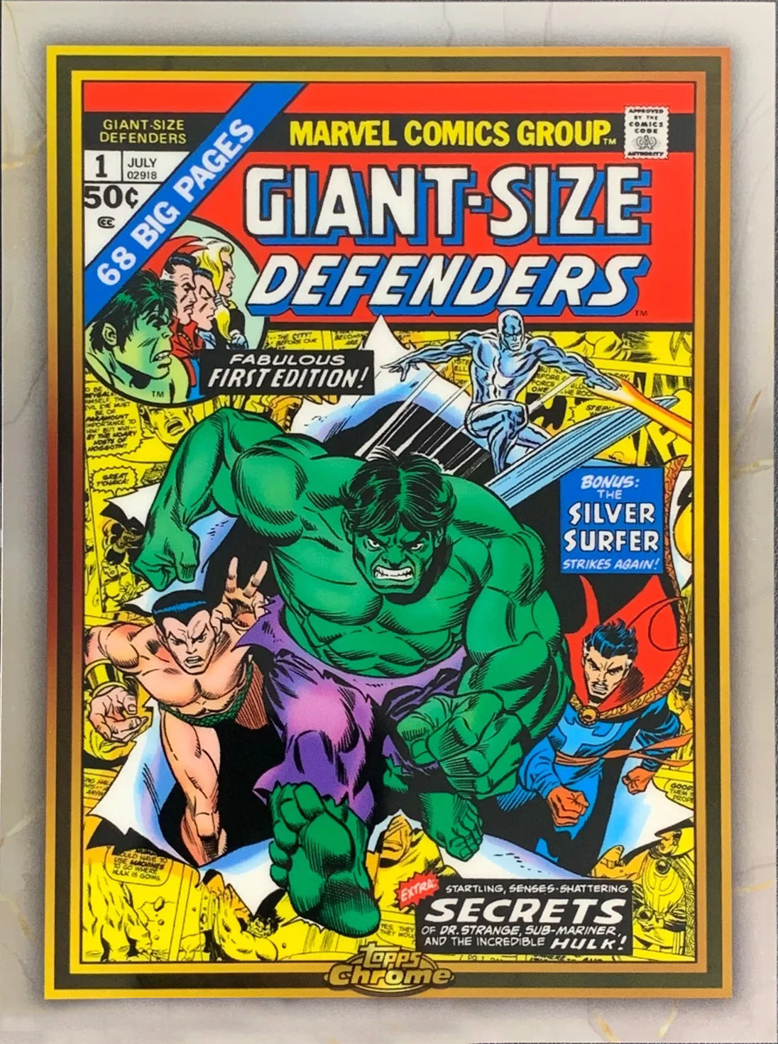 2024 Marvel Topps Chrome Giant-Size Defenders #1 Box Topper