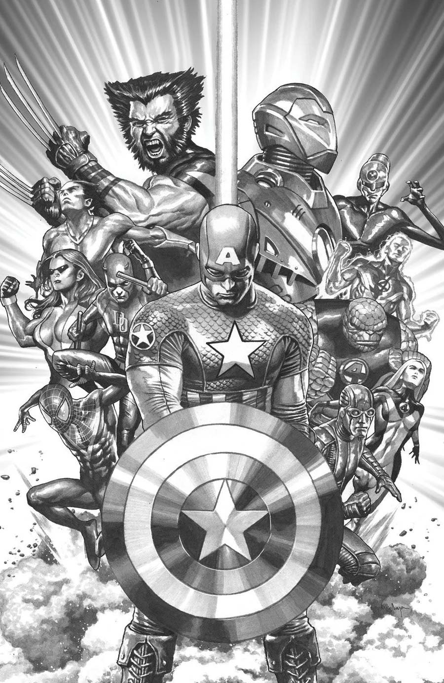 Ultimate Invasion #1 Mico Suayan Sketch Variant