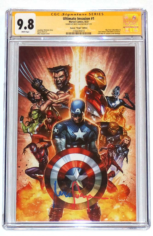 Ultimate Invasion #1 CGC 9.8 Mico Suayan Virgin Variant Signed by Suayan