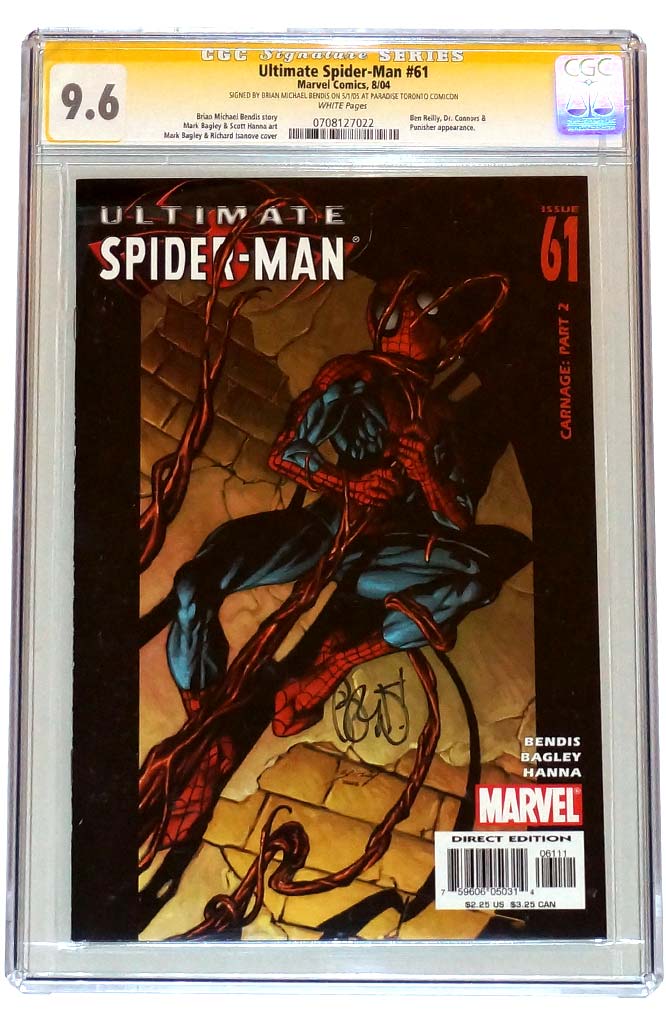 Ultimate Spider-Man #61 CGC 9.6 Signed Bendis