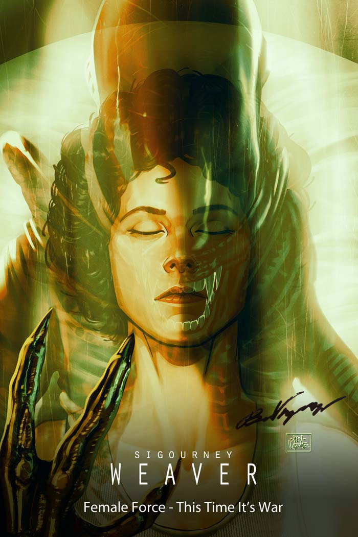 Sigourney Weaver #1 Ben Vazquez CBQ Trade Variant LTD 60