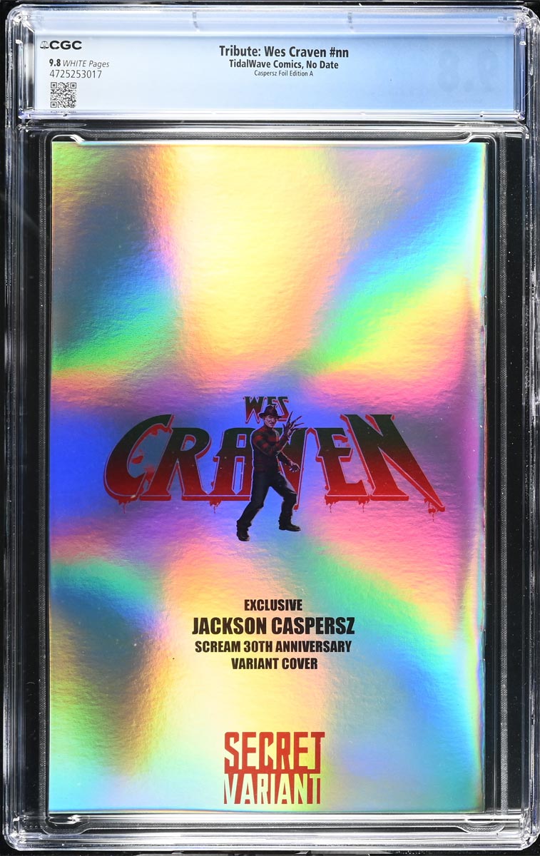 Wes Craven #1 Fame Series CGC 9.8 Caspersz "Scream 30th Anniversary" Secret Foil Variant #1/30 Back