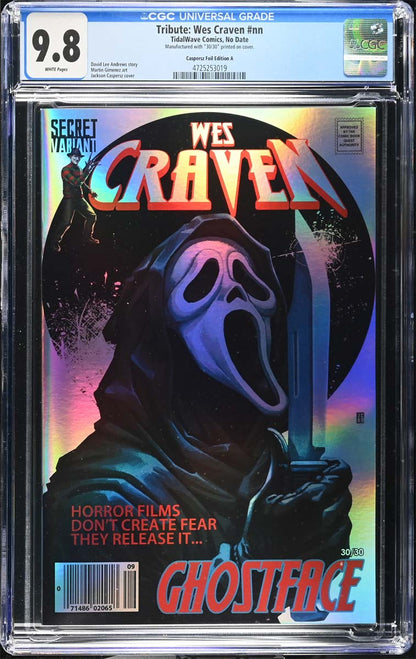 Wes Craven #1 Fame Series CGC 9.8 Caspersz "Scream 30th Anniversary" Secret Foil Variant #30/30