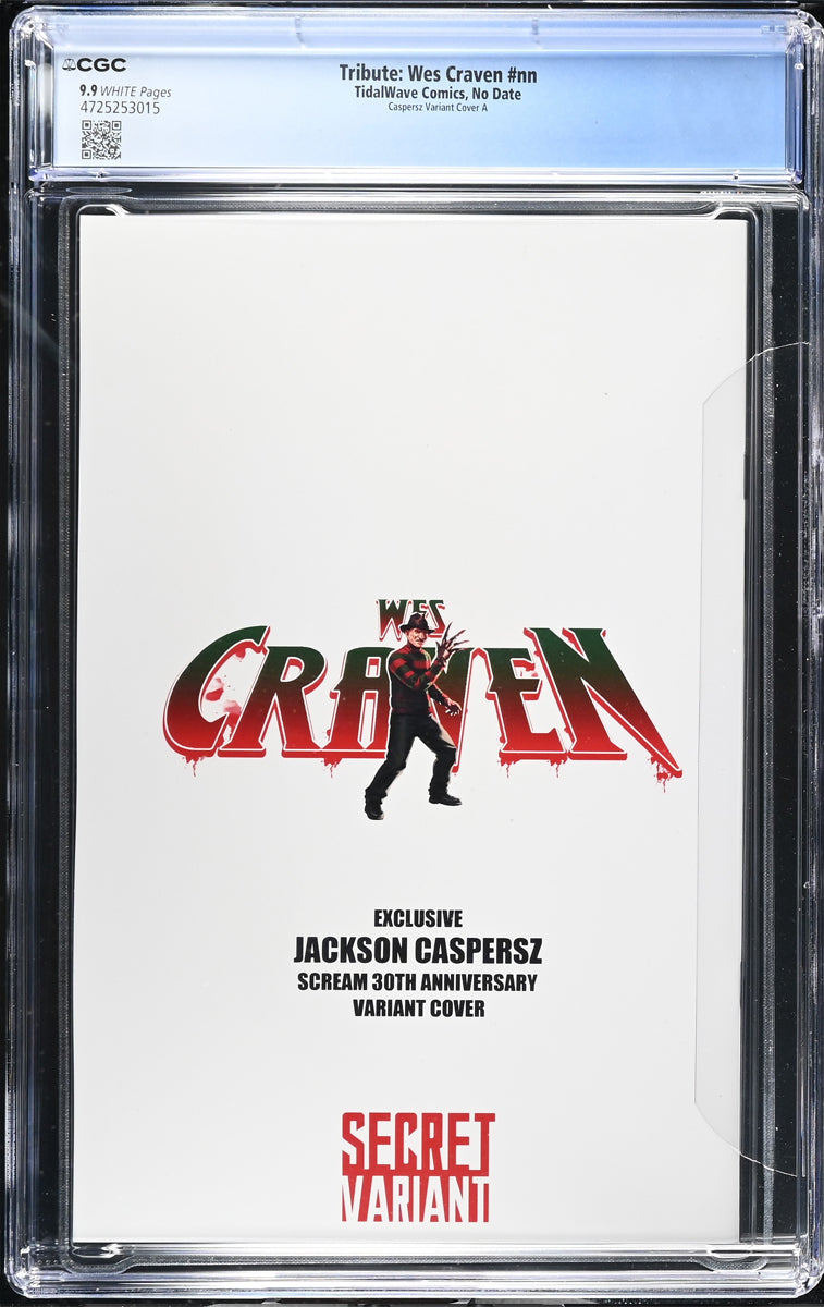 Wes Craven #1 Fame Series CGC 9.9 Caspersz "Scream 30th Anniversary" Secret Variant #30/60