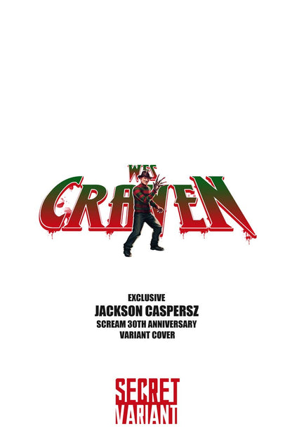 Wes Craven #1 Fame Series Jackson Caspersz "Scream 30th Anniversary" Secret Variant Back