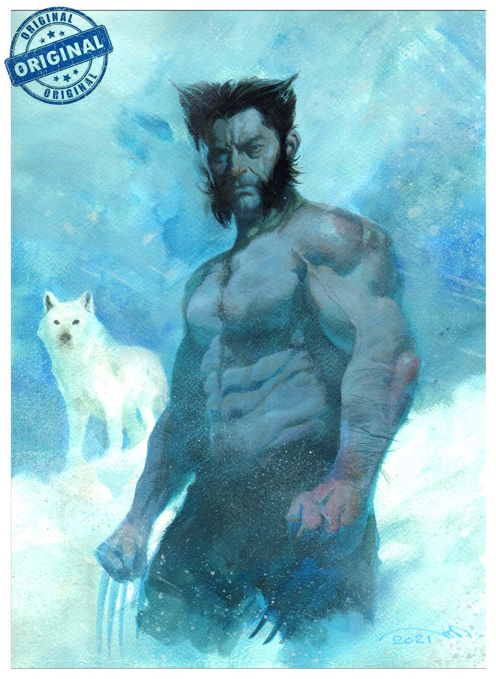 Hugh Jackman Wolverine Original Art