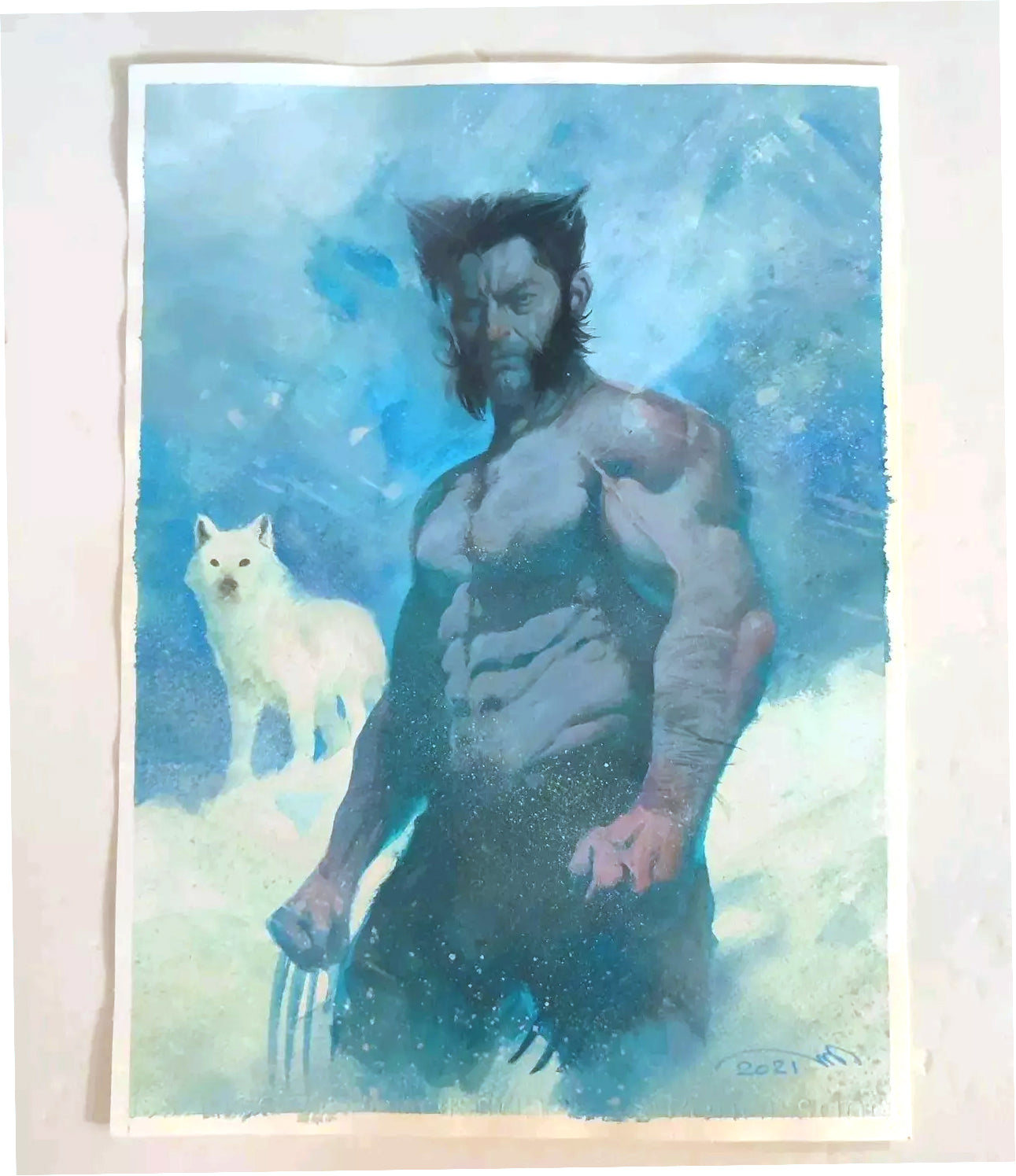 Hugh Jackman Wolverine Original Art by Humam Qutub