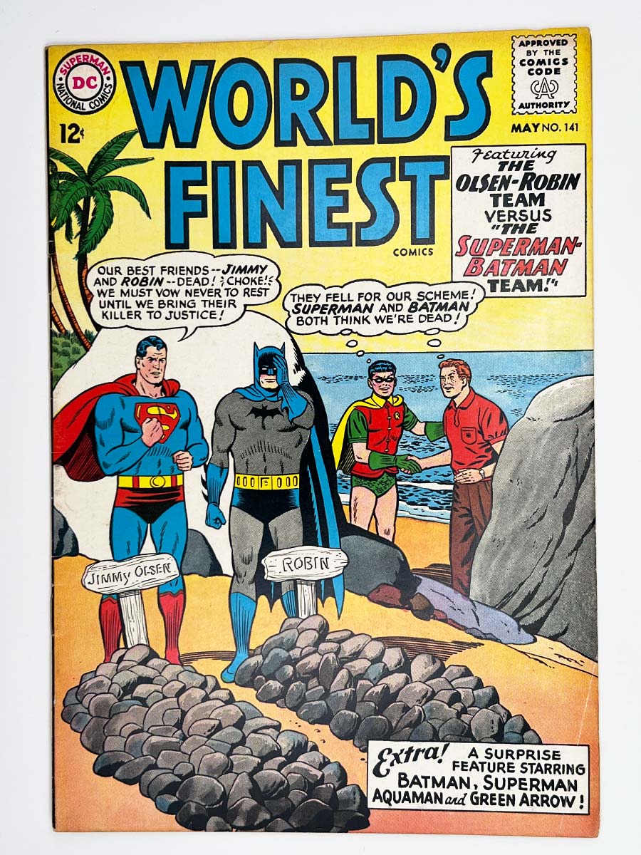 World's Finest #141 1st Batman Suit with Yellow Emblem