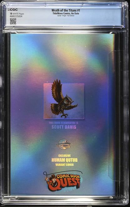 Wrath of the Titans #1 CGC 10 Humam Qutub Foil Variant #11/20 Back