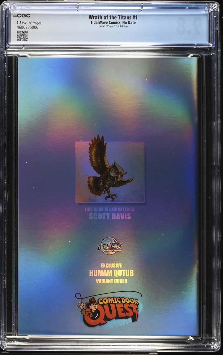 Wrath of the Titans #1 CGC 9.8 Humam Qutub Foil Variant #1/20 Back