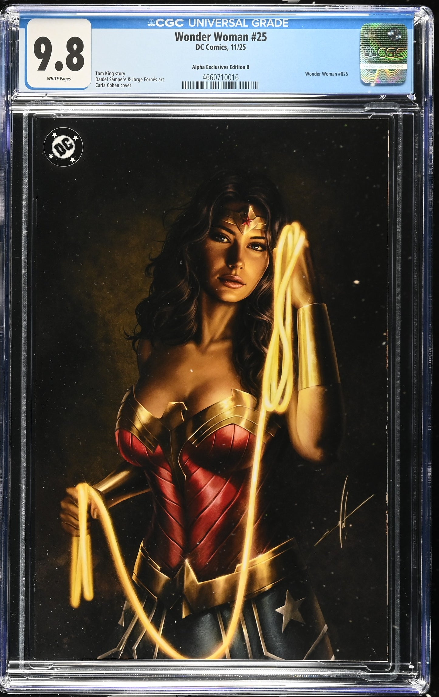 Wonder Woman #25 CGC 9.8 Carla Cohan Virgin Variant 1st App Matriarch