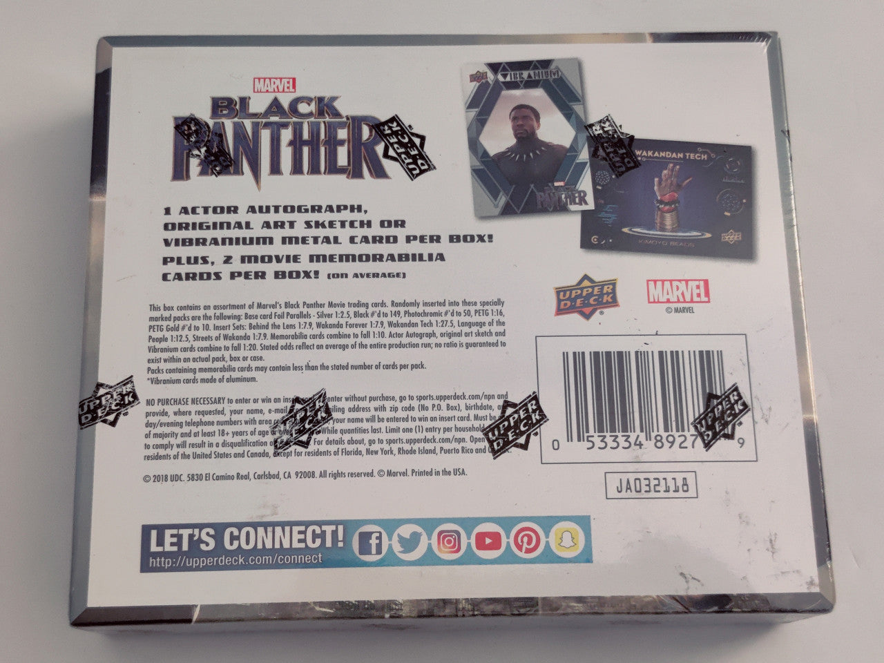 2018 Black Panther Hobby Box Upper Deck