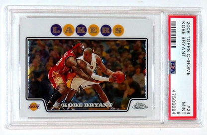 2008 Topps Chrome Kobe vs Lebron PSA 9