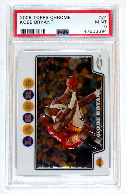 2008 Topps Chrome Kobe vs Lebron PSA 9