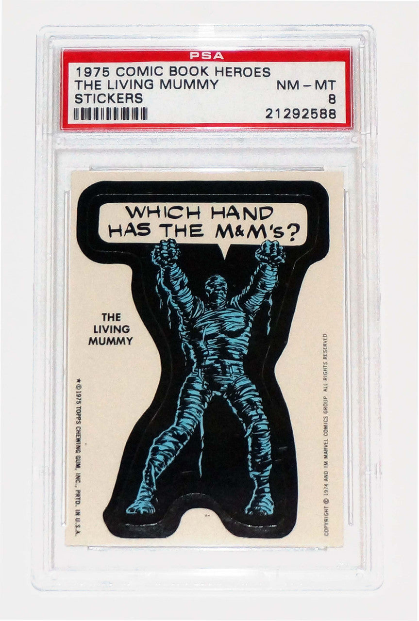 1975 Marvel The Living Mummy Sticker PSA 8