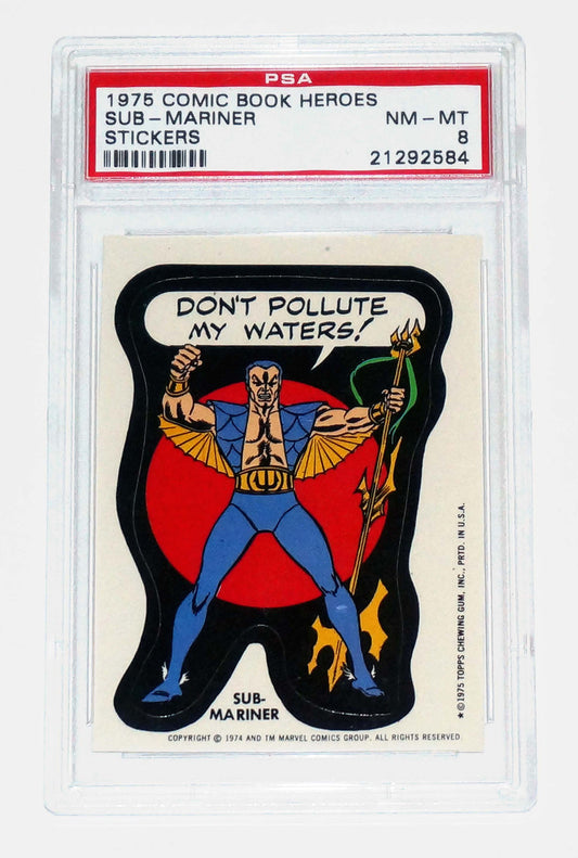 1975 Marvel Sub-Mariner Sticker PSA 8