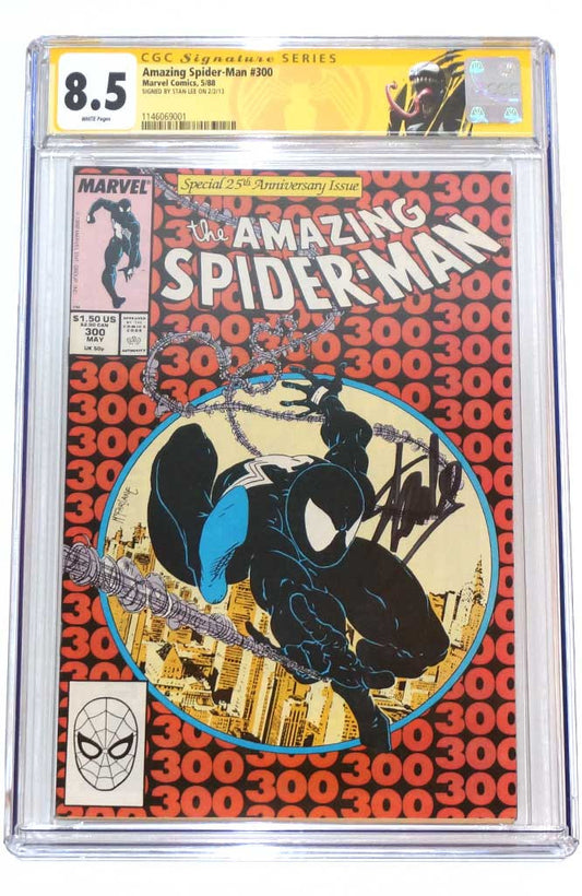 Amazing Spiderman #300 CGC 8.5 signed Stan Lee 1st Venom