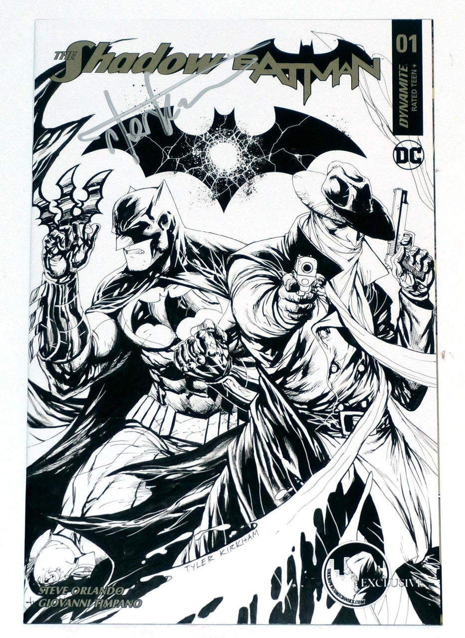 The Shadow / Batman #1 Tyler Kirkham Sketch Variant signed Kirkham