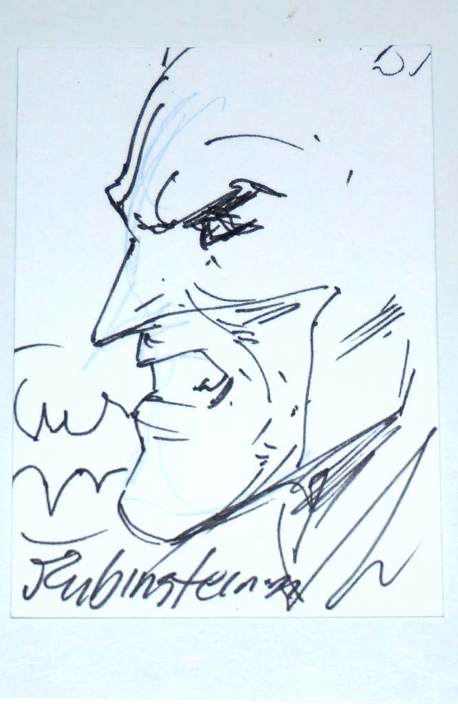 Batman Original Art Sketch Card by Joe Rubinstein
