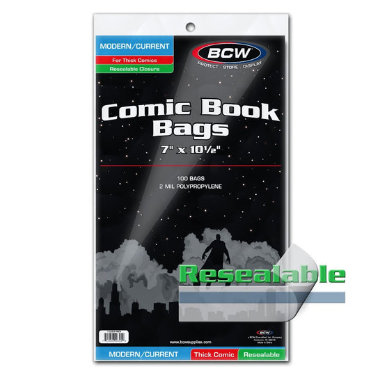 BCW Resealable Current/Modern Comic Bags (Thick)