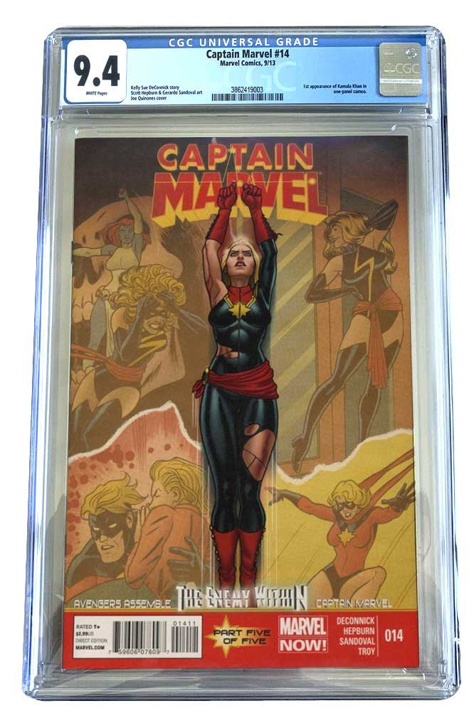 Captain Marvel #14 CGC 9.4 1st Kamala Khan Cameo