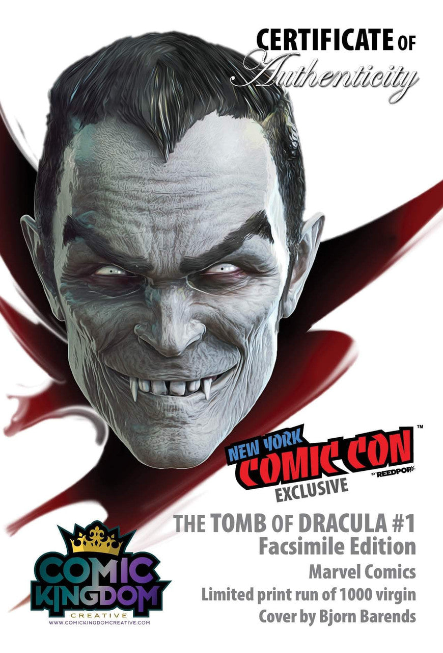 Tomb of Dracula #1 Facsimile Bjorn Barends NYCC Virgin Variant