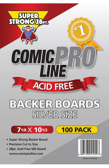 Comic Pro Line Silver Age Mylar Archival Bags with 28pt Backing Board