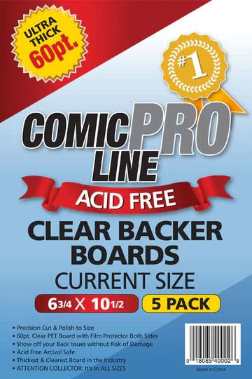 Comic Pro Line Current Age Clear 60pt Backing Board