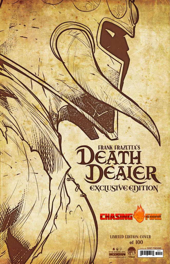 Death Dealer #1 Casey Parsons Metal Cover Variant Signed Casey Parson