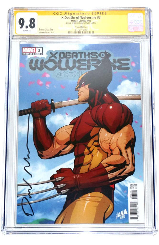 X Deaths of Wolverine #3 CGC 9.8 David Nakayama 1:25 Retail Variant Signed