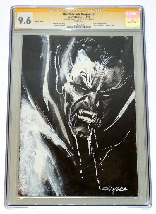 Marvels Project #1 CGC 9.6 Original Dracula Sketch by Sayger