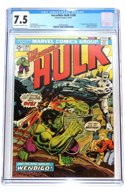 Incredible Hulk #180 CGC 7.5 1st Wolverine