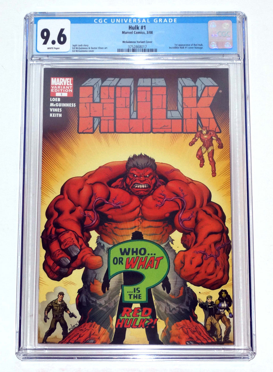 Hulk #1 CGC 9.6 Ed Mcguinness 1:50 Retail Variant 1st Red Hulk