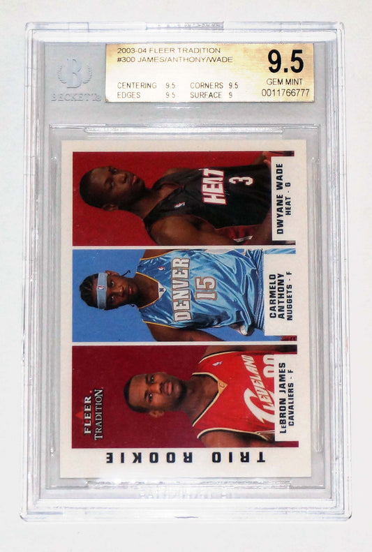 2003 Fleer Tradition Lebron Wade Anthony Rookie BGS 9.5