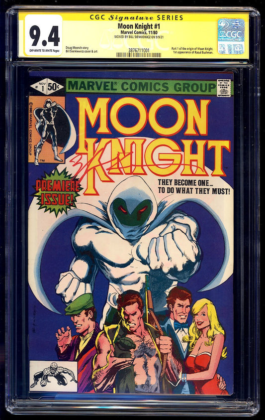 Moon Knight #1 CGC 9.4 signed Bill Sienkiewicz