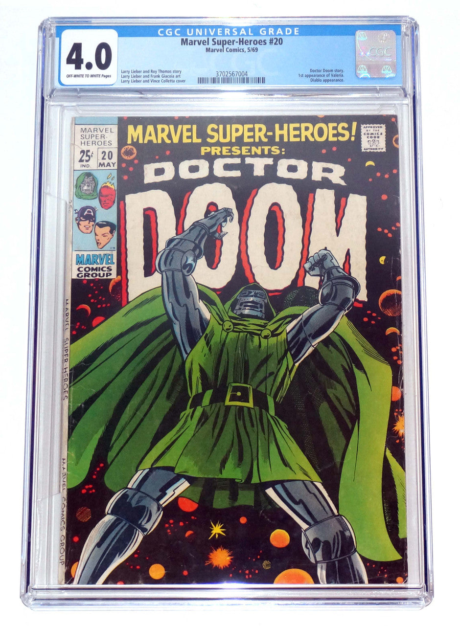 Marvel Super-Heroes #20 Presents Doctor Doom CGC 4.0 1st Valeria