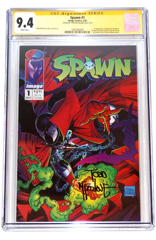 Spawn #1 CGC 9.4 signed Todd McFarlane