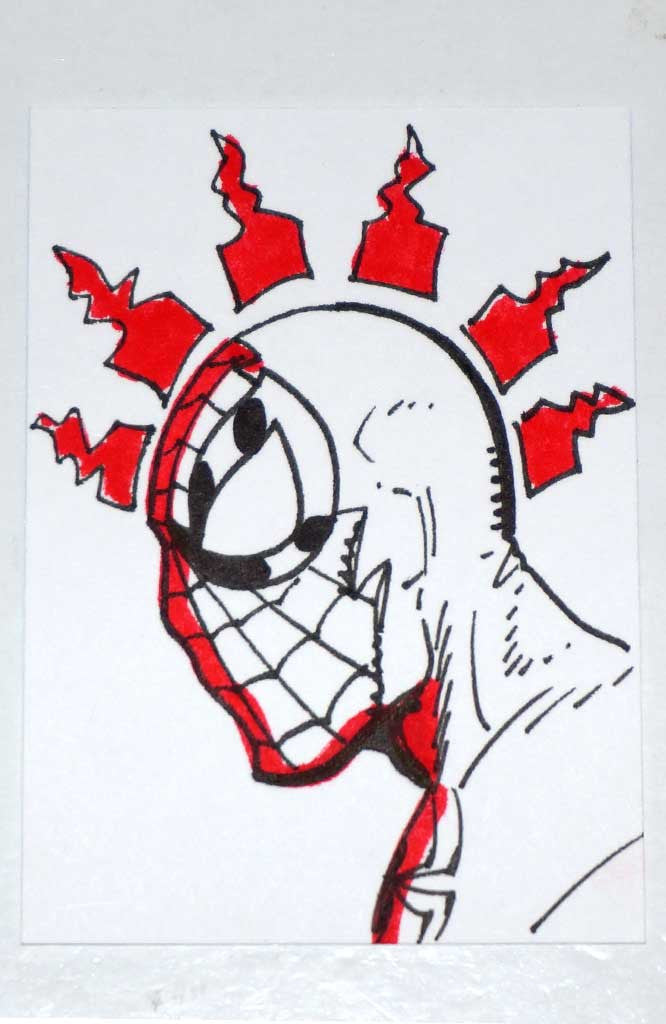 Spider-Man Original Art Sketch Card by Sam De La Rosa