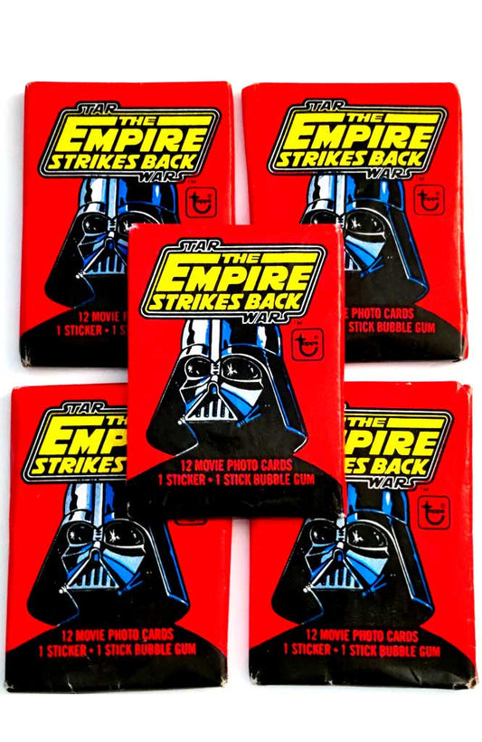 1980 Topps Star Wars Empire Strikes Back Sealed Pack Lot of 5