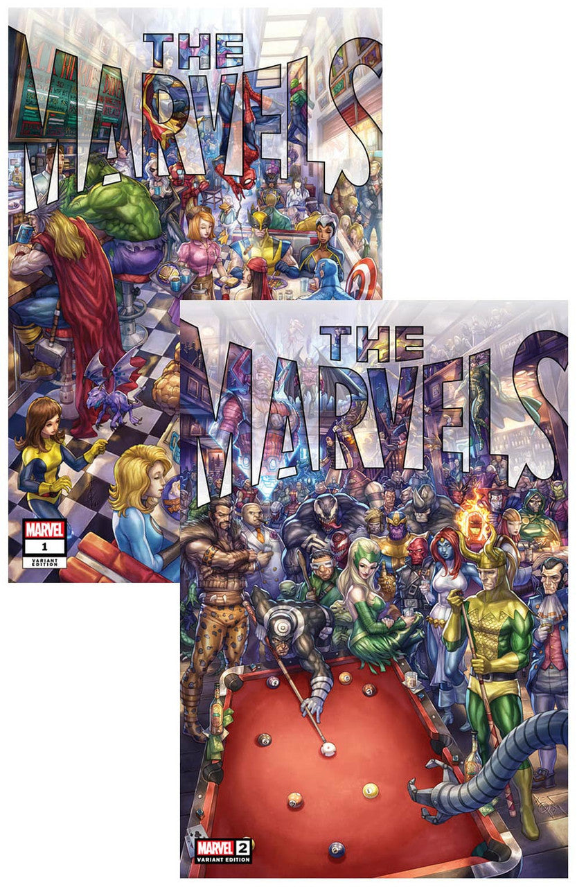 The Marvels #1 & #2 Alan Quah Trade Variant SET