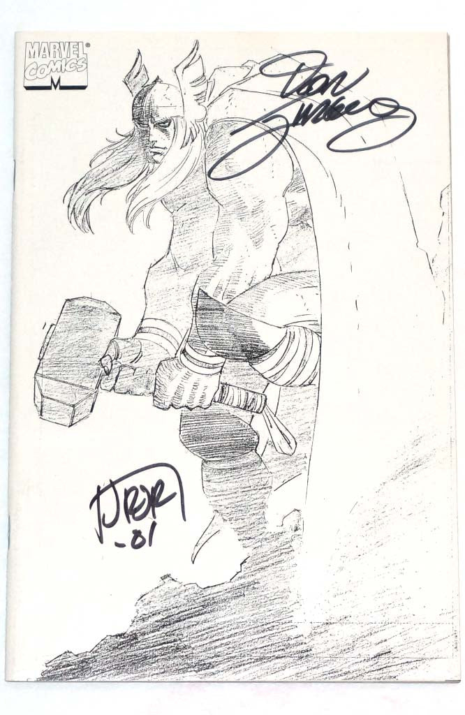 Thor #1 John Romita Jr Sketch Cover Signed Romita & Jurgens