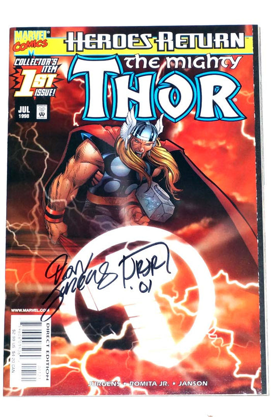 Thor #1 Variant signed Dan Jurgens & John Romita Jr