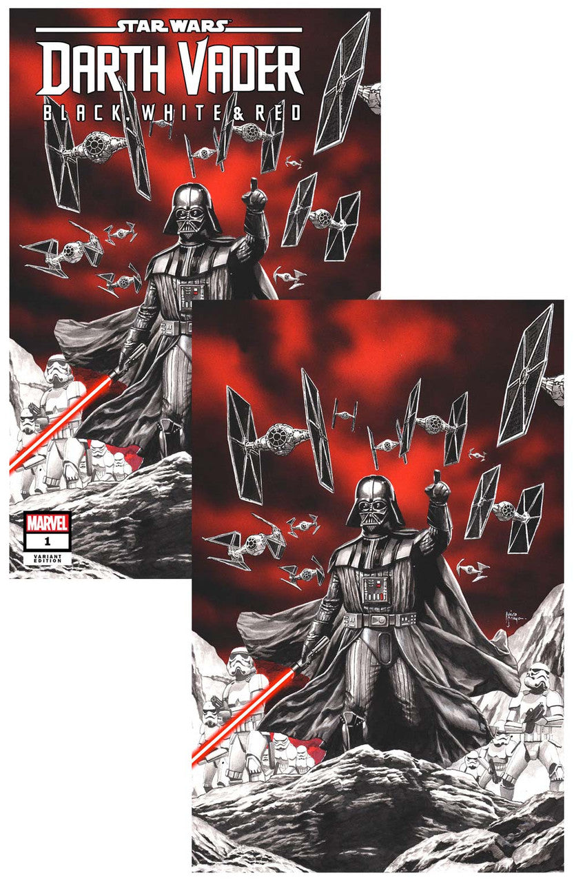 Darth Vader Black White & Red #1 Mico Suayan Variant SET