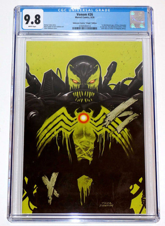 Venom #26 Tyler Kirkham Green Virgin Variant CGC 9.8