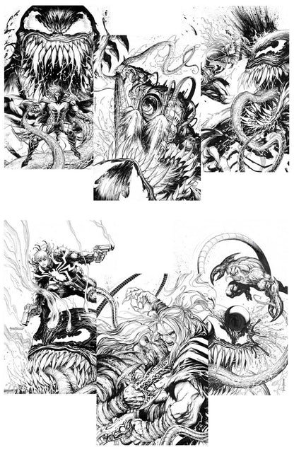 Venom Beyond Tyler Kirkham B&W Virgin Variant Set