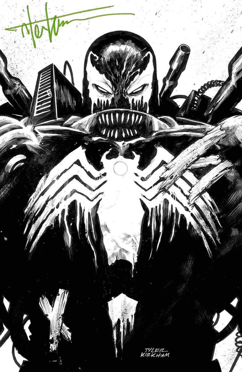 Venom #26 Tyler Kirkham B&W Virgin Variant Signed by Tyler Kirkham